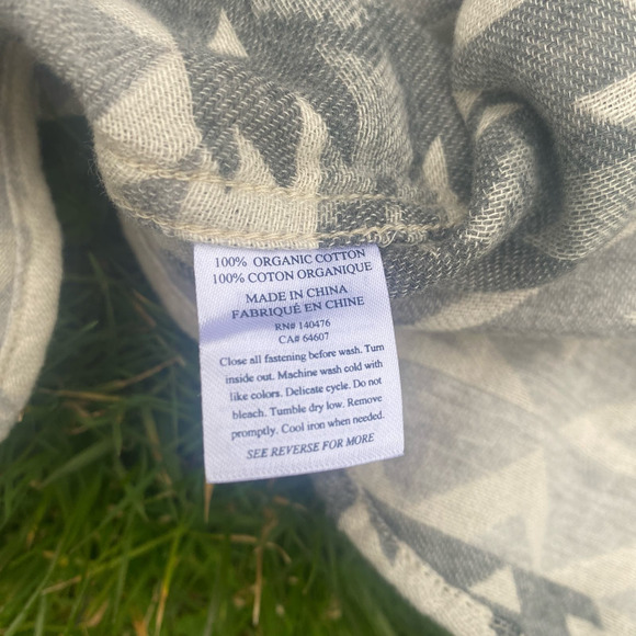 NWT FAHERTY X Doug Good Feather Organic Cotton Overshirt In Ivory North Star(S) - Picture 9 of 13